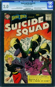 Brave And The Bold #25 cgc 2.0-ow/w-First Suicide Squad-DC 1959 0263391001