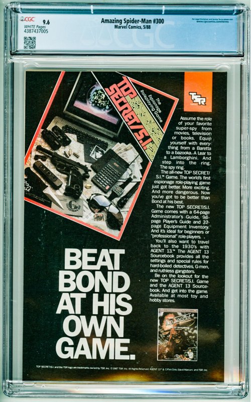 The Amazing Spider-Man #300 (1988) CGC 9.6! 1st Full Appearance of Venom!