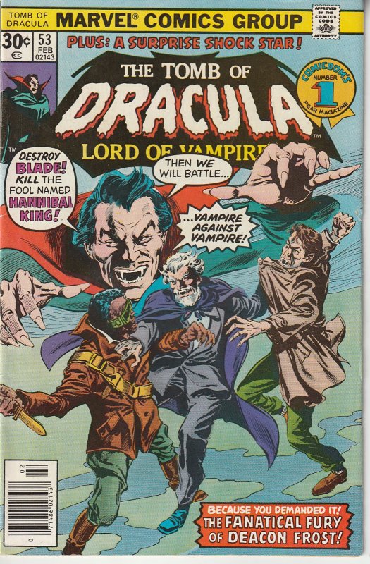 Tomb of Dracula(vol. 1) # 53   At Last ! Blade vs Deacon Frost !