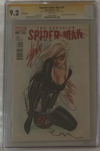 SUPERIOR SPIDER-MAN #20 1:50 VARIANT COVER CGC SS 9.2 Signed Campbell & Stan Lee