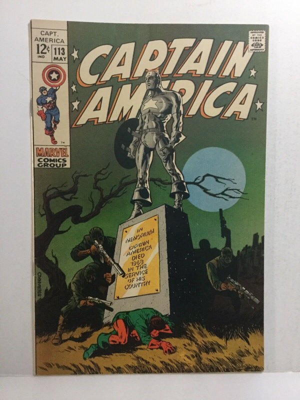 Captain America 113 Fn Fine 6.0 Subscription Fold Marvel Comics