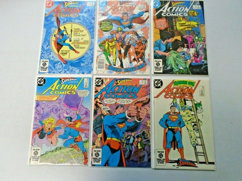 Superman Action Comics Lot From: #551-578 12 Different 8.0 VF (1984-1986)