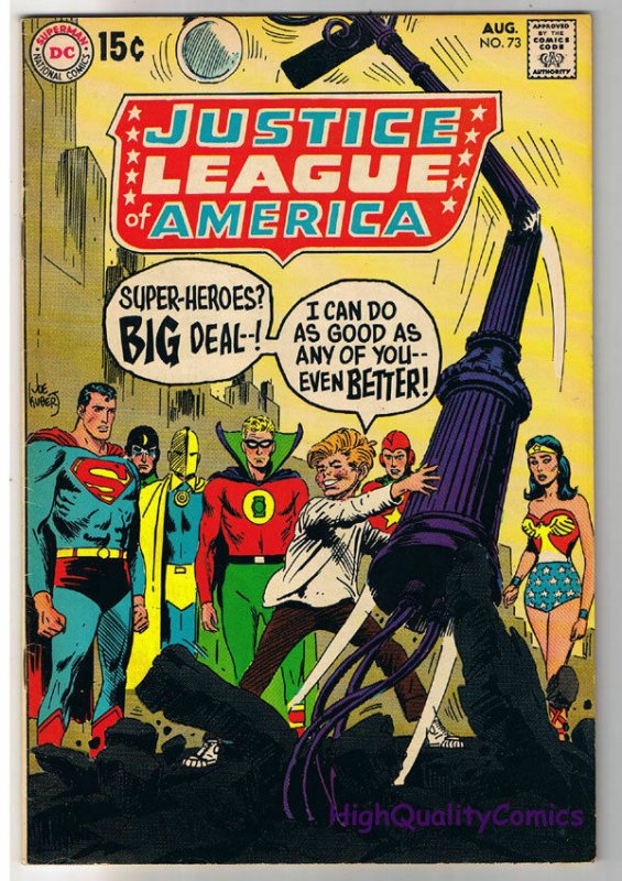 JUSTICE LEAGUE of AMERICA #73, VF,  1st GA Superman, 1960, more in store