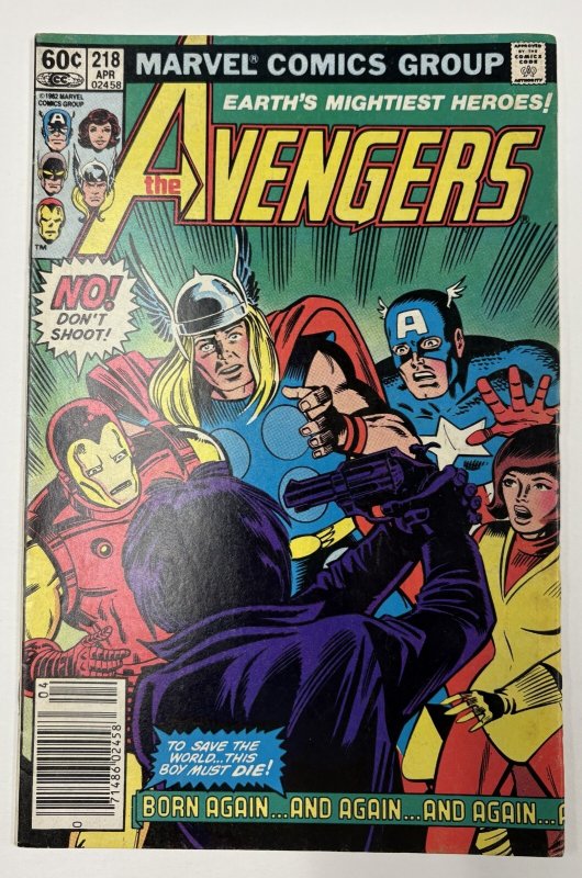 Avengers #218 (1982) Newsstand Edition Good Condition