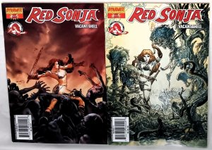 RED SONJA Vacant Shell #1 Variant Cover A and B Paul Renauld Michael Kaluta