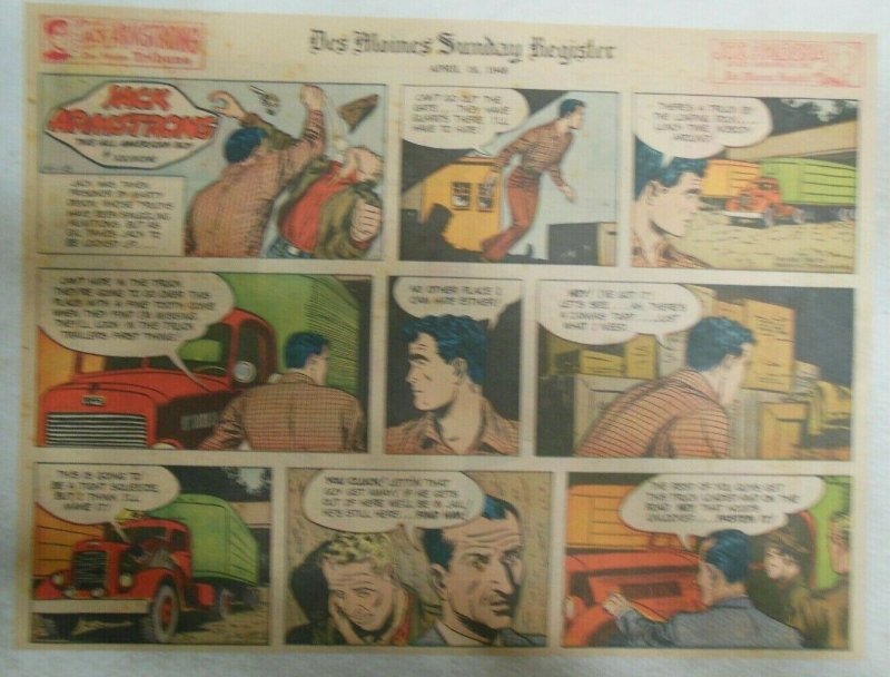 Jack Armstrong The All American Boy by Bob Schoenke 4/18/1948 Half Size Page !