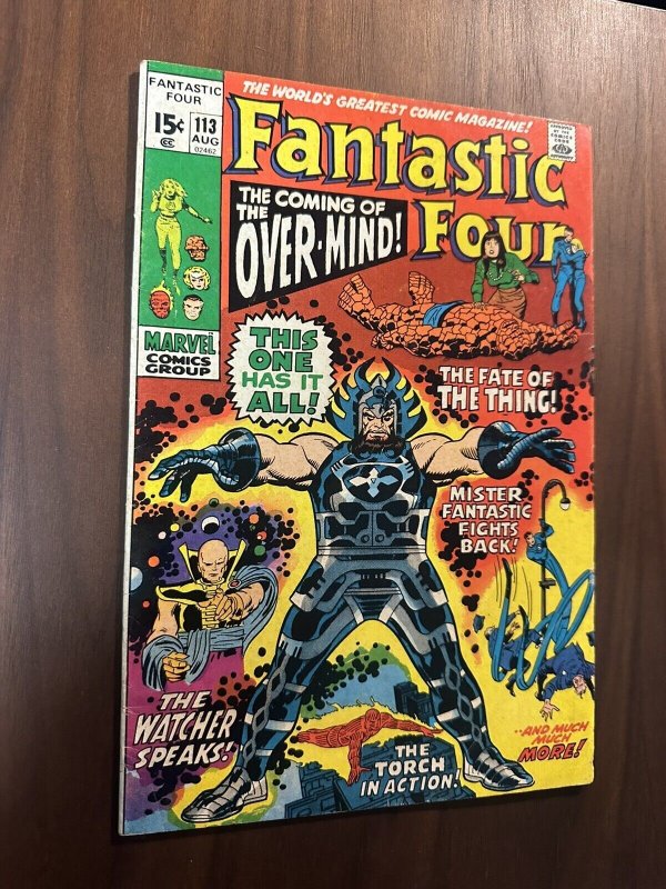 Fantastic Four #113 VG+ 1st App Of Over-Mind (Marvel 1971)