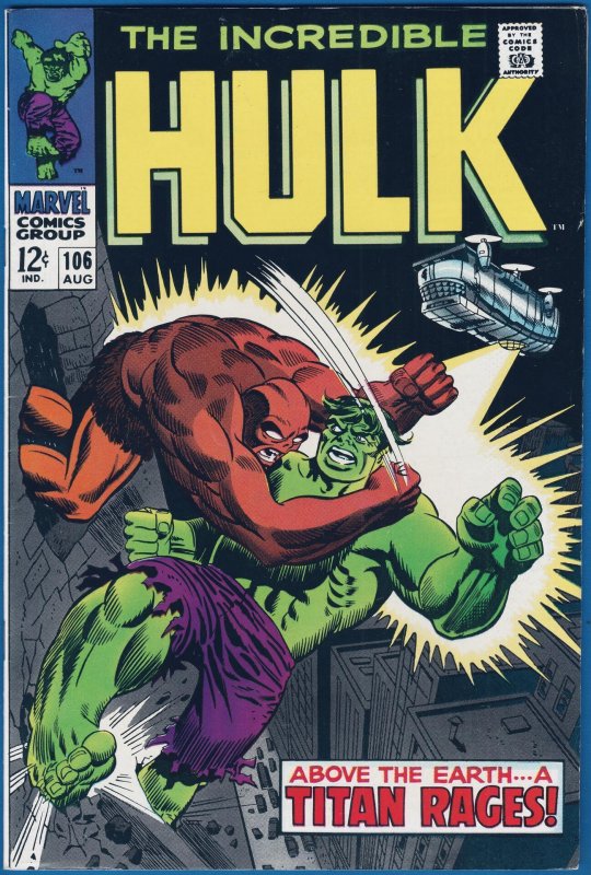 The Incredible Hulk #106 (1968) 9.0