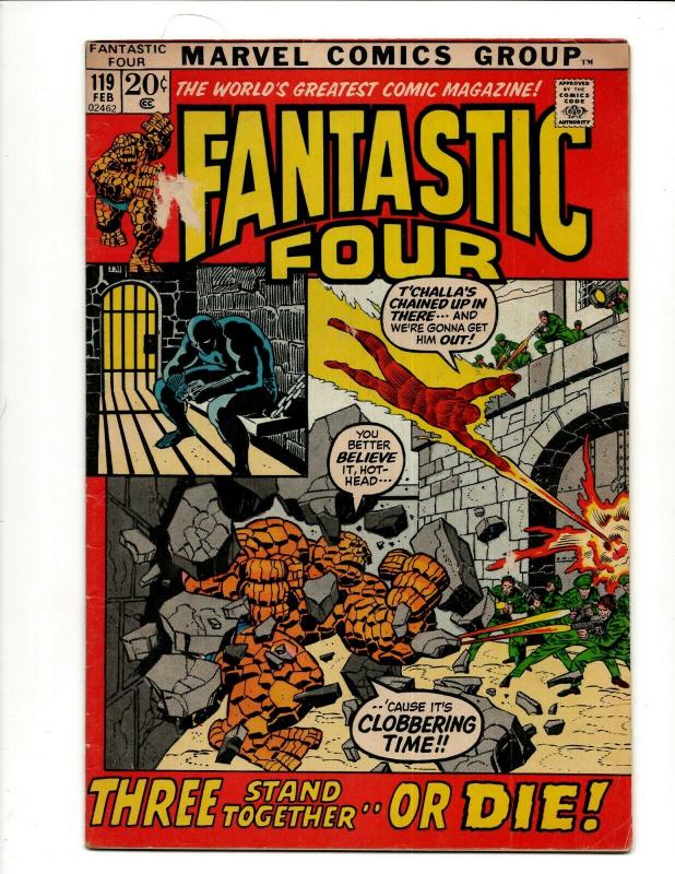 Fantastic Four # 119 VG/FN Marvel Comic Book Black Panther Thing Torch J371