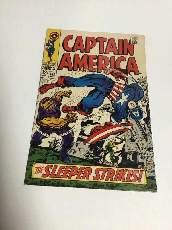 Captain America 102 Vg+ Very Good+ 4.5 Marvel Comics Silver Age