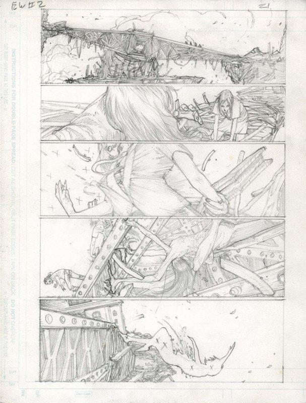 The Evil Within#2 pg 21 Original Alex Sanchez Pencil Art based HORROR Video game