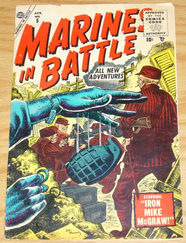 Marines in Battle #5 VG april 1955 - iron mike mcgraw - dick ayers - guam story