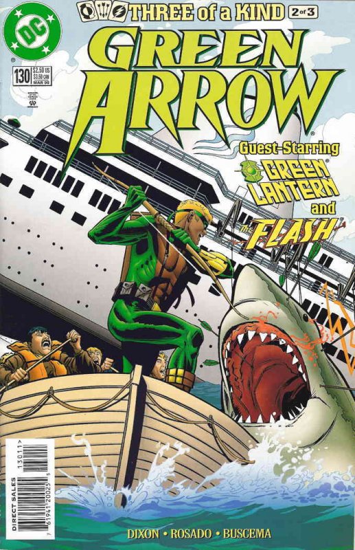 Green Arrow #130 FN ; DC | Three of a Kind 2 Green Lantern Flash
