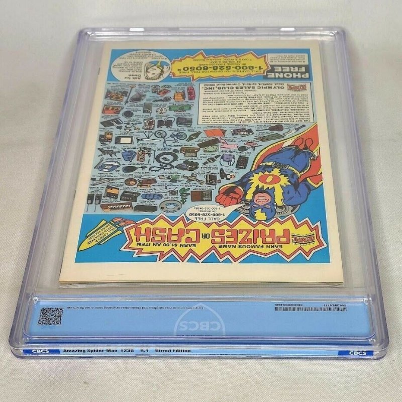 Amazing Spider-Man #230 Marvel 1982 CBCS 9.4 Juggernaut Madame Webb Key