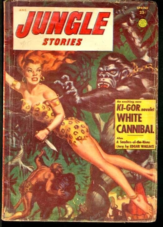 JUNGLE STORIES 1954 SPRING-LAST ISSUE-SHEENA CVR/STORY VG