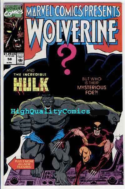 MARVEL COMICS PRESENTS #58, NM, Wolverine vs Hulk, Steve Ditko,more MCP in store