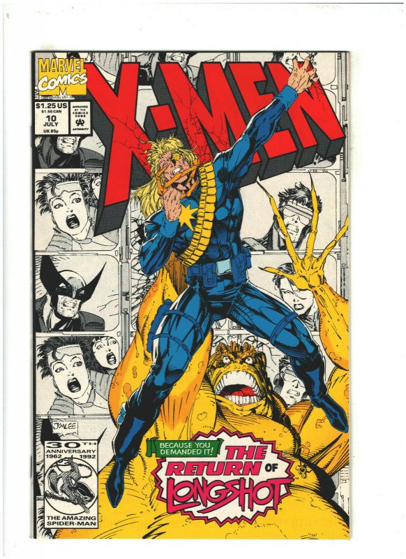 X-Men #10 NM- 9.2 Marvel Comics Jim Lee 1992 Longshot vs. Mojo