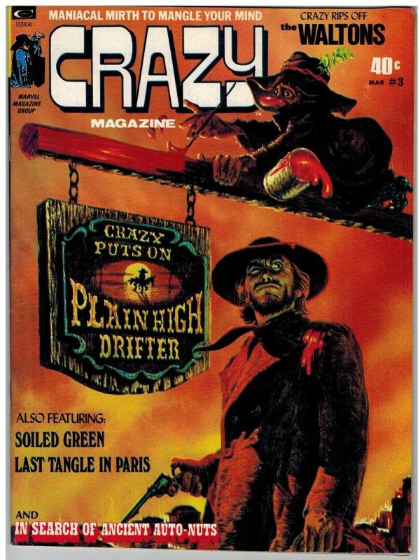 CRAZY (1973 MARVEL) 3 FN- Mar. 1974 