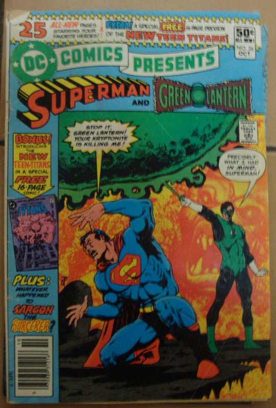 DC Comics Presents #26 Superman & Green Lantern 1st App New Teen Titans Cyborg