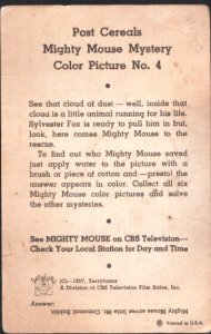 Mighty Mouse Mystery Color Picture #4  1957 - Post Cereals  -VG - Comic Book