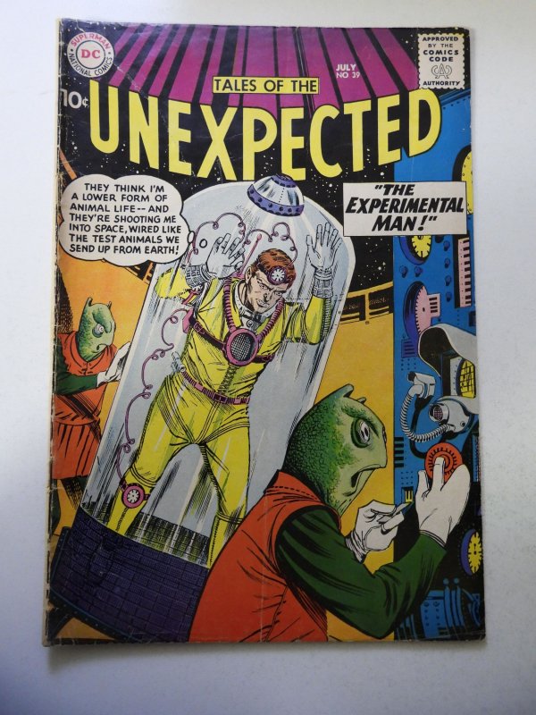 Tales of the Unexpected #39 (1959) GD/VG Cond cover detached at 1 staple
