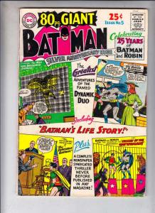 Eighty Page Giant #5 (Dec-64) VG+ Affordable-Grade Batman, Robin the Boy Wonder