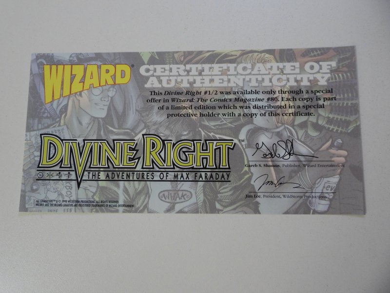 Divine Right #1/2 Wizard Exclusive W/COA VF/NM Condition