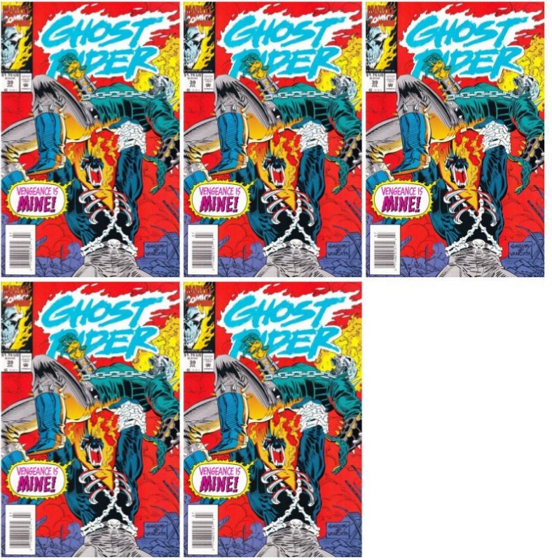 Ghost Rider #39 Newsstand Cover Marvel Comics - 5 Comics