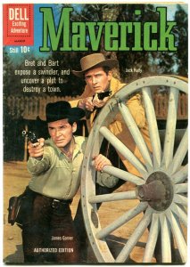 Maverick #14 1961- Dell Western- James Garner Jack Kelly FN