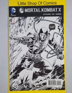 Mortal Kombat X #1 2nd Print Black and White Variant 2015 DC Comics