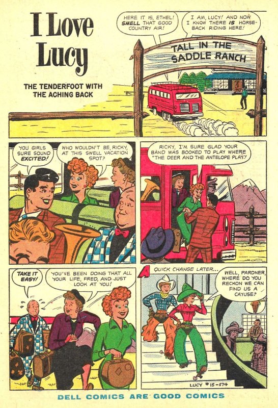 I LOVE LUCY COMICS #15 (Apr1957) 8.5 VF+ Top '50s TV Star in Her Own Comic!