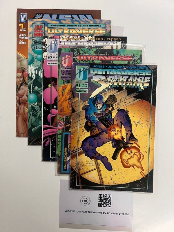 5 Indie Comics Ultraverse # 1 2 7 8 + The New Dynamic # 1 70 JS30