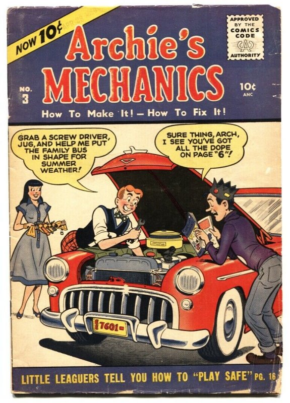 Archie's Mechanics #3 1955 MLJ-Betty-Veronica-very rare issue VG-