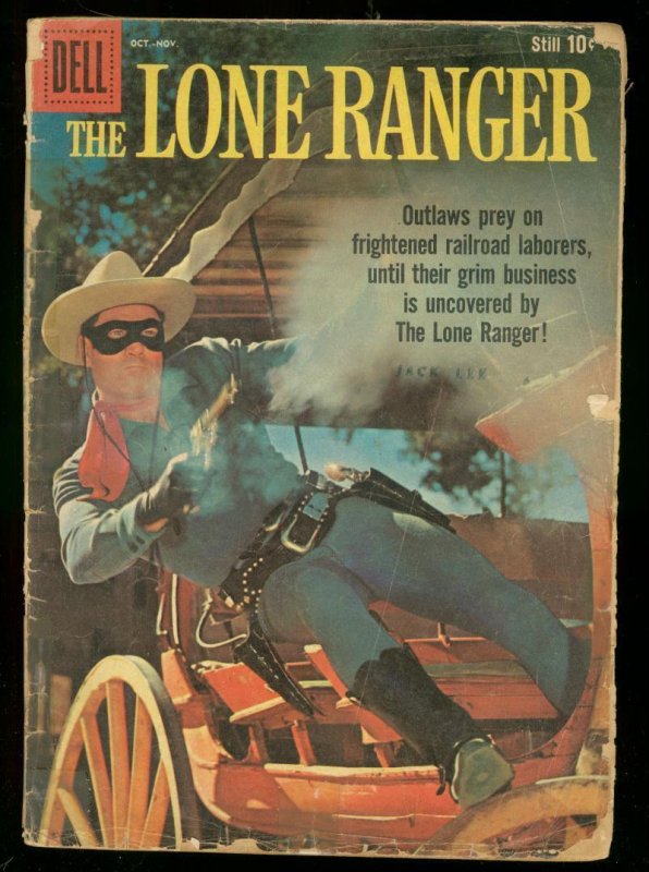 LONE RANGER #130 1959-DELL COMICS-CLAYTON MOORE PHOTO G