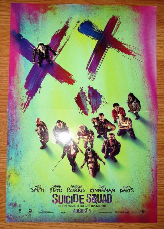 Suicide Squad Folded Movie Promo Poster (11 x 17) - New!