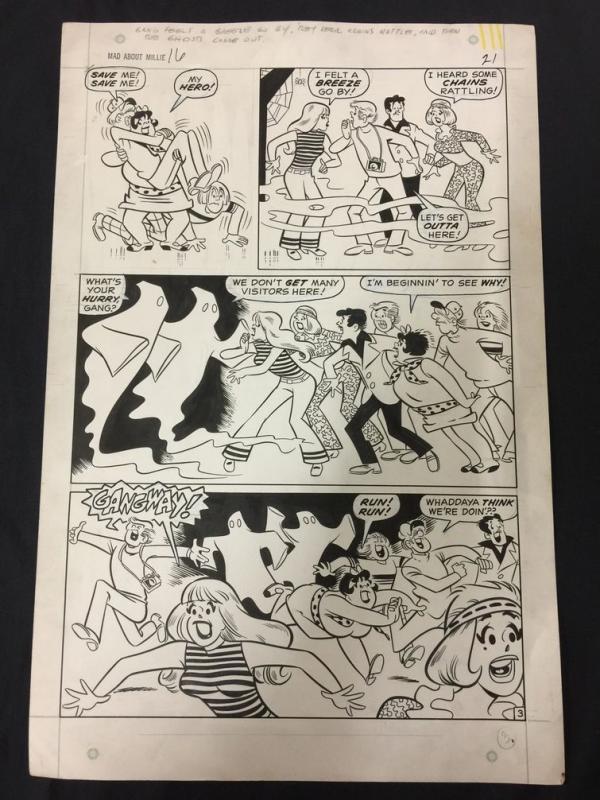 Mad About Millie #16 Pg 21 Original Comic Art Stan Goldberg Daisy 1970