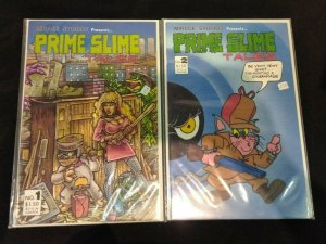 Prime Slime Tales #1 & 2 1986 Mirage Studios Vintage Comedy Comic Books