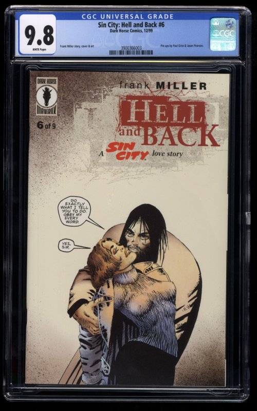 Sin City: Hell and Back #6 CGC NM/M 9.8 White Pages