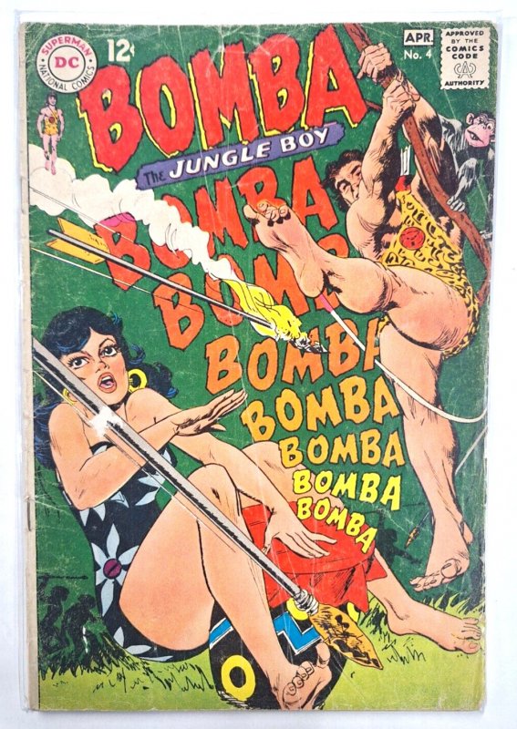 BOMBA THE JUNGLE BOY 4  (April 1968) GOOD George Kashdan, Jack Sparling JUNGLE