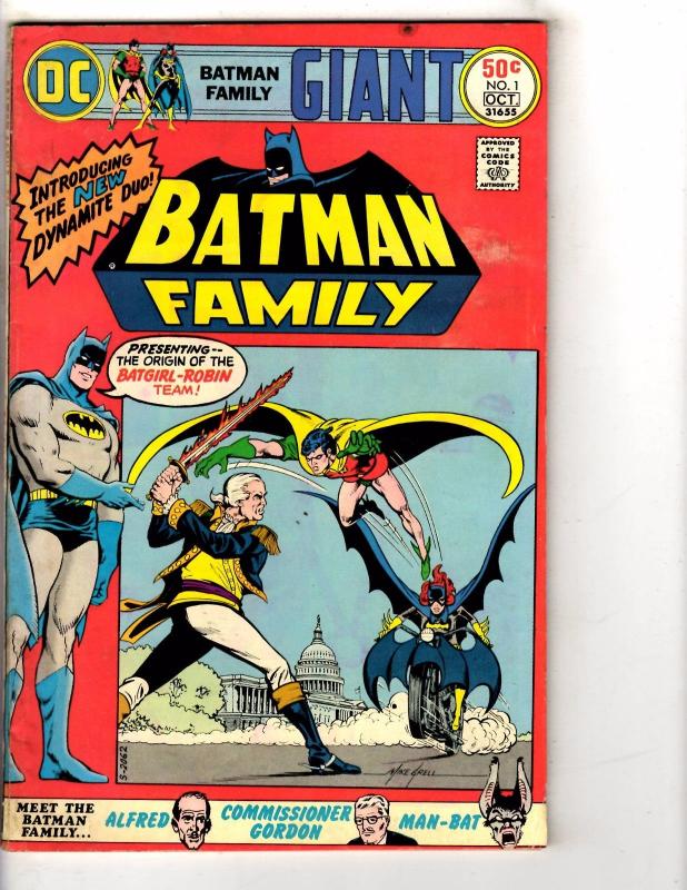 Batman Family # 1 VG DC Comic Book Robin Man-Bat Alfred Gotham Joker Gordon J274