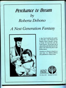 Perchance To Dream 1990-pulp style novel-Roberta debono