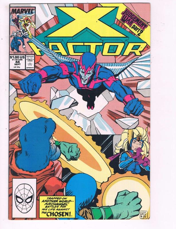 X-Factor #44 VF Marvel Judgement War Part 2 Comic Book 1987 X-Men Cyclops DE7