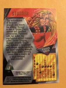 STUNNER #79 card : Marvel Metal 1995 Fleer Chromium; NM/M base, Spider-Man foe