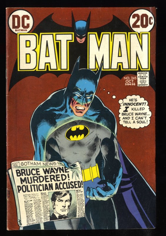 Batman #245 FN+ 6.5 Neal Adams!