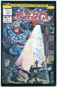 CAPTAIN CONFEDERACY #1 2 3 VF/NM, 4 VF+, Vince Stone, 1986, Heroes, 1-4