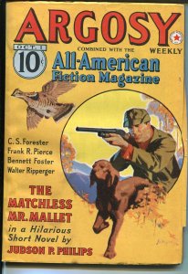 PULP:  Argosy 10/1/1938-Munsey-All-American Fiction-Rozen-C S Forester-VF+