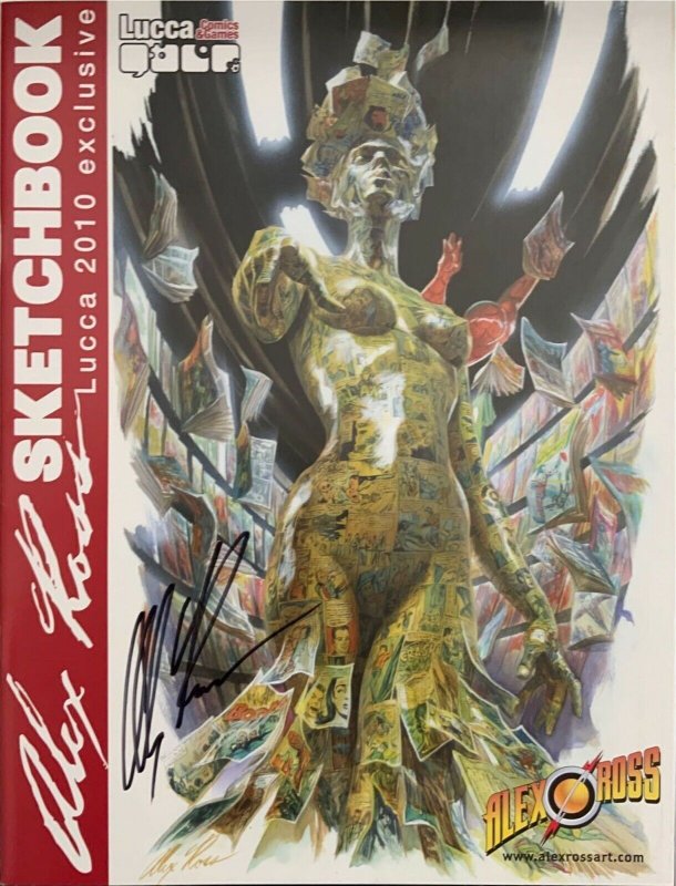 ALEX ROSS TOY DESIGN SKETCHBOOK & LUCCA EXCLUSIVE SKETCHBOOK 2010 SIGNED NM.