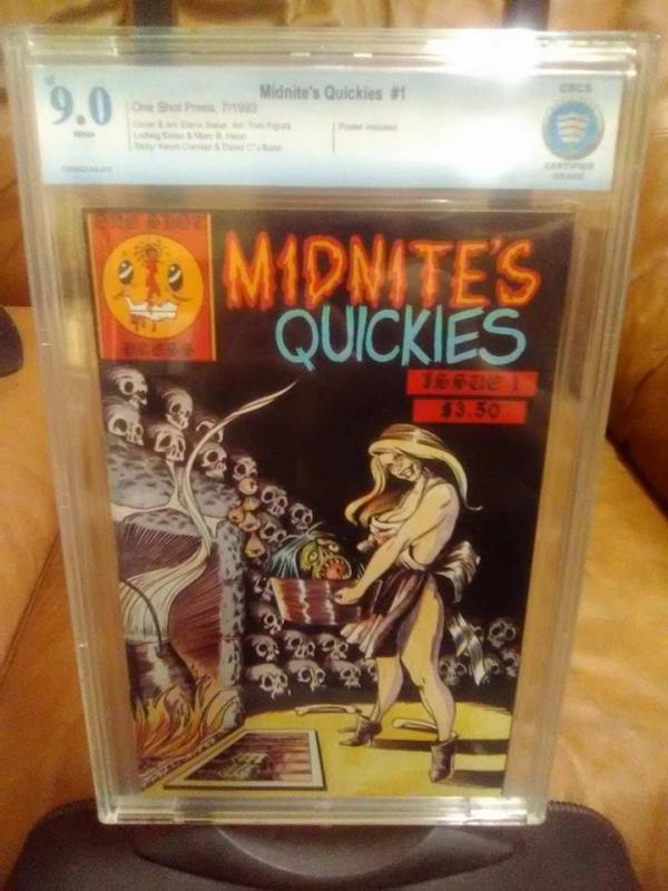 CBCS 9.0 MIDNITE'S QUICKIES #1 COMIC W/POSTER 1993 ONE SHOT PRESS (PGX) (CGC)