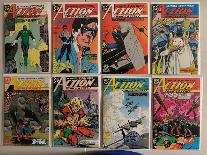 Action Comics Weekly lot #601-639 28 diff avg 6.0 (1988-89)