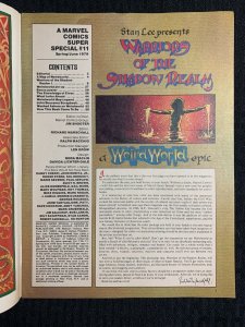 1979 MARVEL SUPER SPECIAL #11 VF 8.0 Warriors of the Shadow Realm